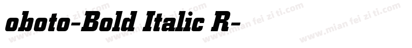 oboto-Bold Italic R字体转换